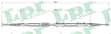 Фото автозапчастини трос ручного гальма LPR C0340B