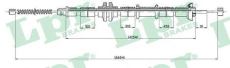 Фото автозапчастини трос ручного гальма LPR C1042B