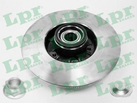 Тормозной диск с подшипником задний левая/правая (с кольцом ABS) RENAULT GRAND SCENIC II, LAGUNA II 1.6-3.0 03.01-11.08 LPR R1004PCA