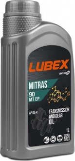 Трансмiciйна олива  MITRAS MT EP 90 1л API GL-4 Lubex 020-0899-1201