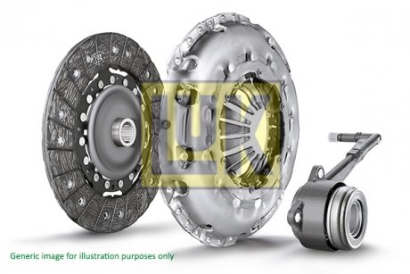 Фото автозапчасти комплект сцепления с гидроподшипником (230мм) NISSAN QASHQAI I, QASHQAI II, QASHQAI III; RENAULT GRAND SCENIC III, MEGANE, MEGANE III, SCENIC III 1.2-2.0 02.09- LuK 623 3305 33