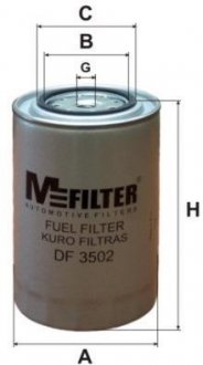 Фильтр топл. IVECO (TRUCK) (пр-во) M-FILTER DF3502 (фото 1)