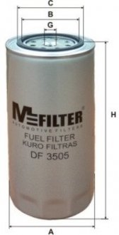 Фільтр паливний daf euro ii (високий) M-FILTER DF3505