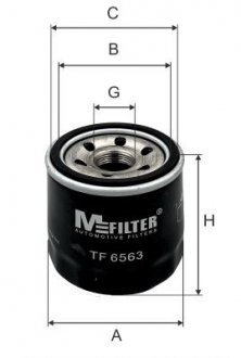 Фільтр масляний MAZDA 2/3/6/CX-3/CX-5/MX-5 IV 1.5-2.5i 11- MFILTER M-FILTER TF 6563