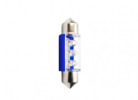 Лампочка Basic LED C5W (12 В, 0,37 Вт, тип гнізда: SV8,5-8, синя; для авто без CAN-Bus) M-TECH LB023B (фото 1)