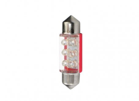 Фото автозапчастини лампочка Basic LED C5W (12 В, 0,37 Вт, тип гнізда: SV8,5-8, червона; для авто без CAN-Bus) M-TECH LB023R