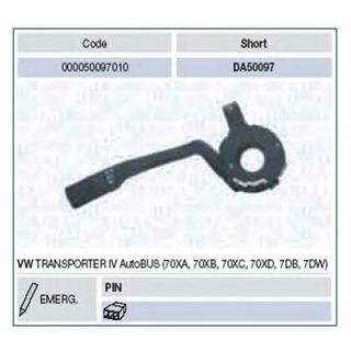 Подрулевой переключатель (фары; индикаторы) Volkswagen TRANSPORTER IV 07.90-06.03 MAGNETI MARELLI 000050097010