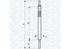 Фото автозапчастини свічка накалу TOYOTA AURIS, AVENSIS, COROLLA VERSO, LAND CRUISER, LAND CRUISER 200, RAV 4 III, RAV 4 IV 2.0D/2.2D/4.5D 07.05- MAGNETI MARELLI 062900088304 (фото 1)