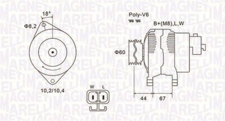 Фото автозапчасти генератор MAGNETI MARELLI 063731526010