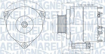 Фото автозапчасти генератор (28В, 80А) MERCEDES ACTROS, ACTROS MP2/MP3 11.9D/15.9D 04.96- MAGNETI MARELLI 063731593010