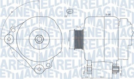 Фото автозапчастини генератор (14В, 140А) AUDI A4 B8, A5 2.7D/3.0D 06.07-03.12 MAGNETI MARELLI 063731992010