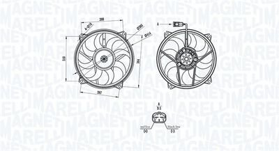 Фото автозапчасти fan, engine cooling MAGNETI MARELLI 069422708010