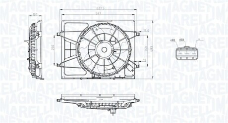 Фото автозапчастини вентилятор радіатора MAGNETI MARELLI 069422796010 (фото 1)