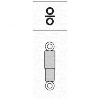 Амортизатор задній лів/прав CITROEN XSARA, ZX; PEUGEOT 205, 205 I, 205 II, 306, 309 I, 309 II 1.0-2.0D 02.83-08.05 MAGNETI MARELLI 1508G (фото 1)