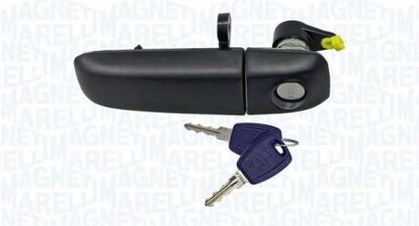 Ручка двери передняя левая (наружная, черная) FIAT PANDA 1.1-1.4CNG 09.03- MAGNETI MARELLI 350105011700 (фото 1)