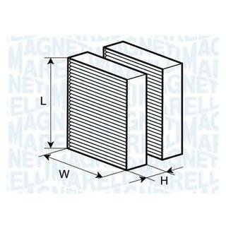 Фото автозапчастини фільтр салону ALFA ROMEO 147, 156, GT 1.6-3.2 02.97-09.10 MAGNETI MARELLI 350203062480 (фото 1)