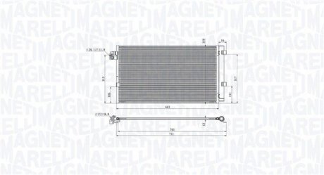 Фото автозапчасти skraplacz BMW 5 (G30, F90) 520d MAGNETI MARELLI 350203104700