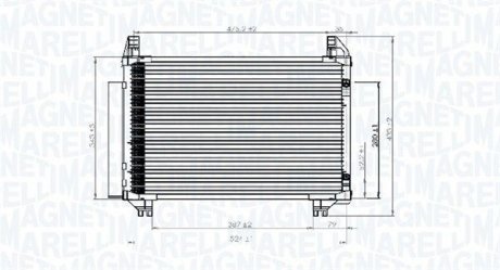 Радиатор кондиционера TOYOTA URBAN CRUISER, YARIS 1.0/1.3/1.33 08.05-03.16 MAGNETI MARELLI 350203741000 (фото 1)