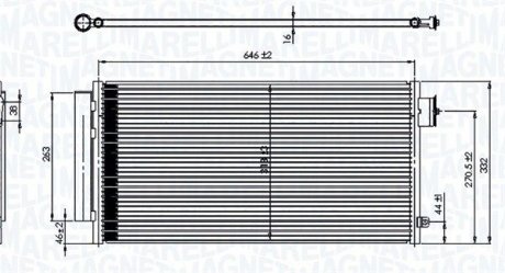 Фото автозапчастини радіатор кондиціонера FIAT 500L, TIPO 0.9-1.6D 09.12- MAGNETI MARELLI 350203791000 (фото 1)