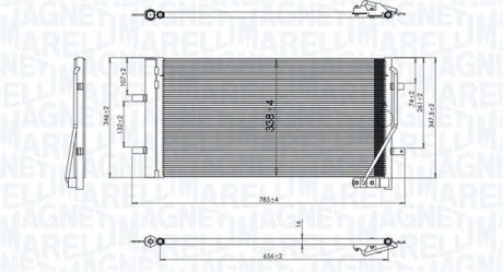 Радиатор кондиционера AUDI Q3 1.4-2.5 06.11-10.18 MAGNETI MARELLI 350203842000