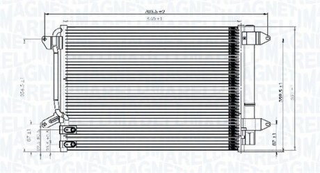 Радиатор кондиционера Volkswagen BEETLE, JETTA IV 1.2-2.5 04.10- MAGNETI MARELLI 350203845000 (фото 1)