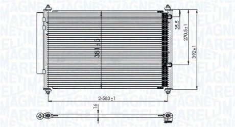 Фото автозапчасти радиатор кондиционера TOYOTA YARIS 1.5H 03.12- MAGNETI MARELLI 350203850000