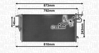 Фото автозапчасти радиатор кондиционера FORD C-MAX II, FOCUS III, GRAND C-MAX, KUGA II, TOURNEO CONNECT V408 NADWOZIE WIELKO 1.5-2.5 03.13- MAGNETI MARELLI 350203868000