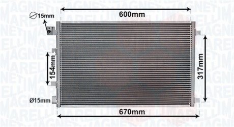 Фото автозапчасти радиатор кондиционера NISSAN QASHQAI I 1.6/1.6LPG/2.0 02.07-12.13 MAGNETI MARELLI 350203879000