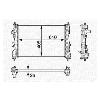 Фото автозапчастини радіатор двигуна ALFA ROMEO GIULIETTA 1.4/1.4LPG 04.10- MAGNETI MARELLI 350213129700