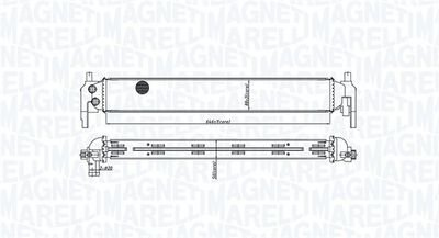 Фото автозапчастини радіатор двигуна (АКПП/МКПП) AUDI A1; SEAT IBIZA IV, IBIZA IV SC, IBIZA IV ST, TOLEDO IV; SKODA FABIA II, FABIA III, RAPID, ROOMSTER, ROOMSTER PRAKTIK; Volkswagen POLO, POLO V 1.0-1.4D 10.07- MAGNETI MARELLI 350213166800