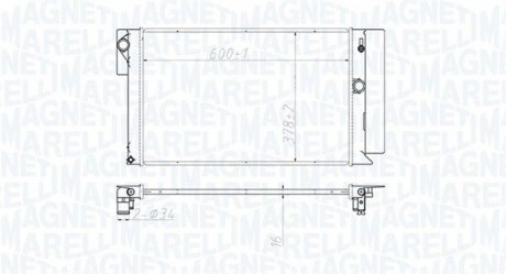 Фото автозапчастини радіатор двигуна (МКПП) TOYOTA AURIS, AVENSIS, COROLLA, VERSO 1.3-2.2D 11.01-12.18 MAGNETI MARELLI 350213173100