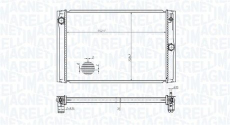 Фото автозапчасти радиатор двигателя (АКПП/МКПП) TOYOTA AURIS, COROLLA 1.4D 10.06-12.18 MAGNETI MARELLI 350213178600