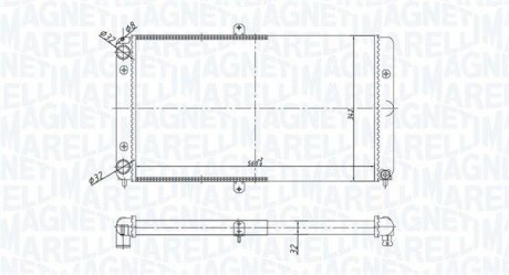 Фото автозапчасти радиатор двигателя (МКПП) LADA 110 1.3-2.0 01.95-12.12 MAGNETI MARELLI 350213180700