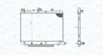 Фото автозапчастини радіатор двигуна (МКПП) SUZUKI SWIFT III, SWIFT IV 1.3D 08.05- MAGNETI MARELLI 350213182800