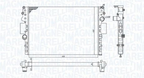 Фото автозапчастини радіатор двигуна (МКПП) IVECO DAILY III, DAILY IV 2.3D-3.0D 05.99-08.11 MAGNETI MARELLI 350213183800