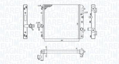 Фото автозапчастини радіатор двигуна (МКПП) SUZUKI IGNIS I 1.3 10.00-09.03 MAGNETI MARELLI 350213186100 (фото 1)