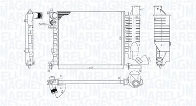 Фото автозапчасти citroen радиатор охлаждения xsara,zx 1.4/1.6 MAGNETI MARELLI 350213188500