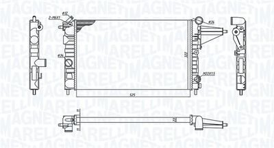 Фото автозапчасти радиатор двигателя OPEL VECTRA A 1.4/1.6 04.88-11.95 MAGNETI MARELLI 350213189100