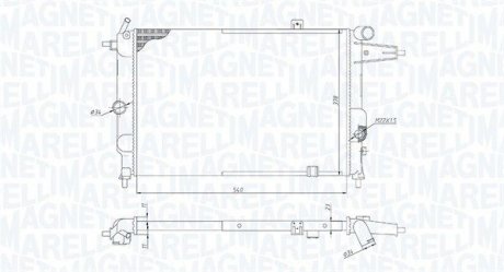 Фото автозапчасти радиатор двигателя OPEL VECTRA A 1.7D/1.8 09.88-11.95 MAGNETI MARELLI 350213189800