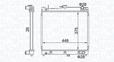 Фото автозапчасти радиатор двигателя (МКПП) SUZUKI JIMNY 1.3 09.98- MAGNETI MARELLI 350213192700