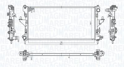 Фото автозапчастини радіатор двигуна CITROEN JUMPER; FIAT DUCATO; PEUGEOT BOXER 2.2D/2.3D/3.0D 04.06- MAGNETI MARELLI 350213198200