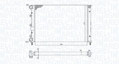 Фото автозапчасти радиатор двигателя (МКПП) ALFA ROMEO 147 1.6/1.6LPG/2.0 01.01-03.10 MAGNETI MARELLI 350213198400