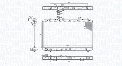 Фото автозапчасти радиатор двигателя (МКПП) FIAT SEDICI; SUZUKI SX4 1.5/1.6/1.6D 06.06- MAGNETI MARELLI 350213199500