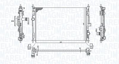 Фото автозапчасти радиатор двигателя CITROEN C4 GRAND PICASSO II, C4 PICASSO II, JUMPY, SPACETOURER; PEUGEOT 3008, 308 II, EXPERT, TRAVELLER; TOYOTA PROACE 1.2-2.0D 02.13- MAGNETI MARELLI 350213199600