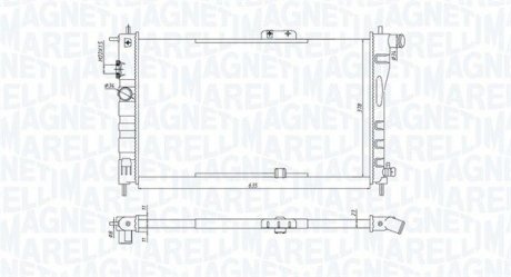 Фото автозапчасти радиатор двигателя (МКПП) DAEWOO NEXIA 1.5 02.95-08.97 MAGNETI MARELLI 350213199800