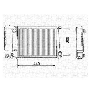 Фото автозапчасти интеркулер BMW 3(E30), 3(E36), 5(E34) 1.6-2.8 06.87-08.00 MAGNETI MARELLI 350213240000