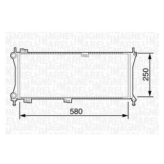 Фото автозапчасти радиатор двигателя FIAT PANDA 1.1 02.95-07.04 MAGNETI MARELLI 350213814003 (фото 1)