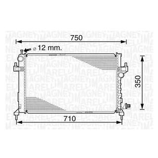 Фото автозапчасти радиатор двигателя OPEL COMBO, COMBO TOUR, CORSA C 1.0/1.2/1.4 09.00- MAGNETI MARELLI 350213828000 (фото 1)