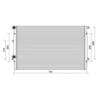 Фото автозапчасти радиатор двигателя AUDI A3, TT; SEAT ALTEA, ALTEA XL, LEON, TOLEDO III; SKODA OCTAVIA II, RAPID, SUPERB II, YETI; Volkswagen BEETLE, CADDY ALLTRACK, CADDY III, CADDY IV, CC, EOS, GOLF PLUS 1.0-2.0D 02.03- MAGNETI MARELLI 350213852000