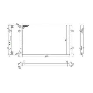 Фото автозапчастини радіатор двигуна AUDI A3; SEAT ALTEA, ALTEA XL, LEON, TOLEDO III; SKODA OCTAVIA II, YETI; Volkswagen CADDY III, EOS, GOLF PLUS, GOLF V, GOLF VI, JETTA III, PASSAT, TOURAN 1.4-2.5 02.03- MAGNETI MARELLI 350213853003 (фото 1)